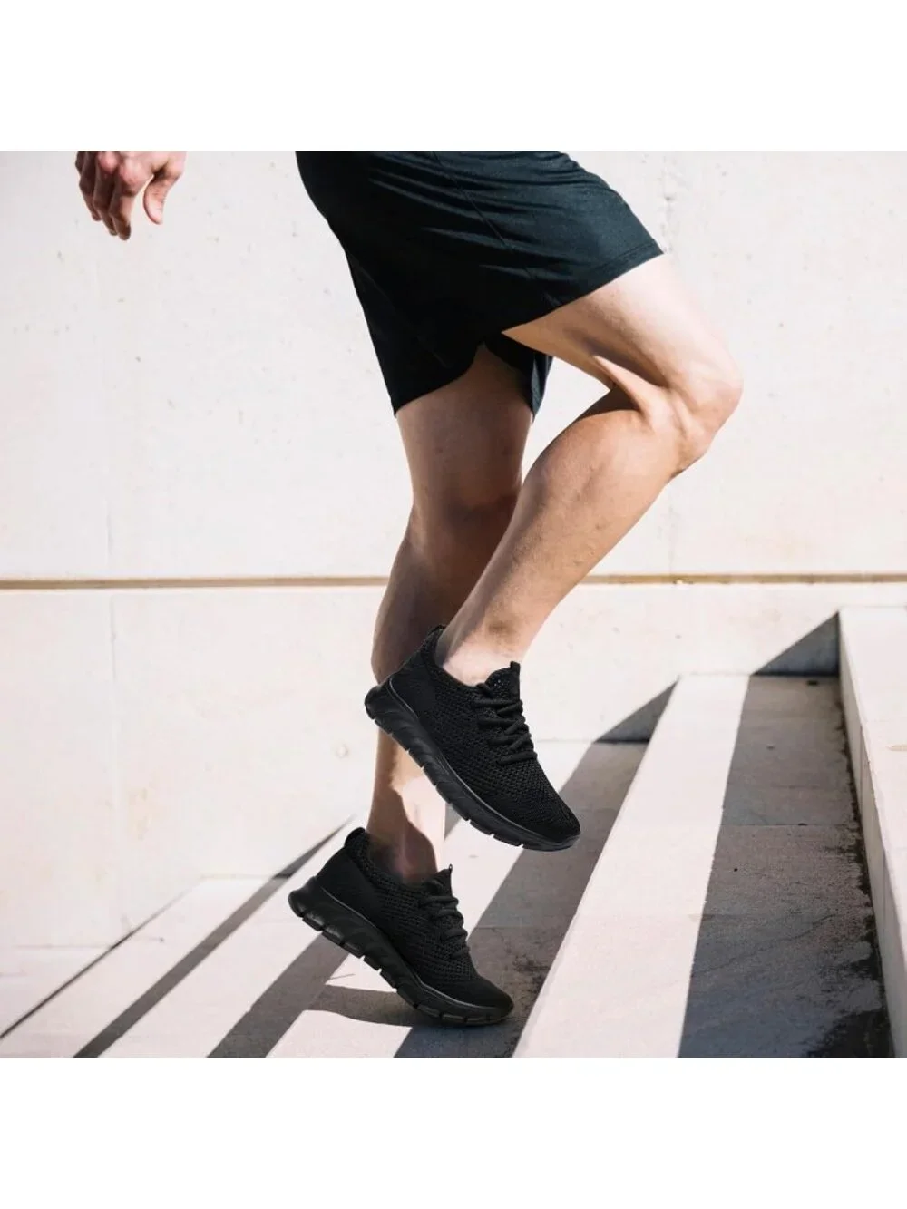 🆕Men's Black Mesh Running Shoes Slip On Tennis Walking Sneakers Gym Athletic